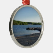 Tiefer Creek See Maryland Silbernes Ornament (Rechts)