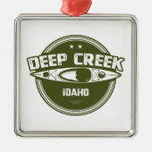 Tiefer Creek Wild und Landschaftlicher Fluss Idaho Ornament Aus Metall (Vorne)