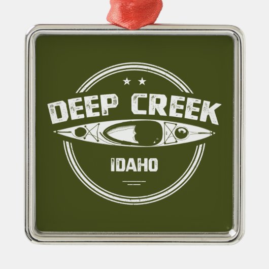 Tiefer Creek Wild und Landschaftlicher Fluss Idaho Ornament Aus Metall (Vorne)