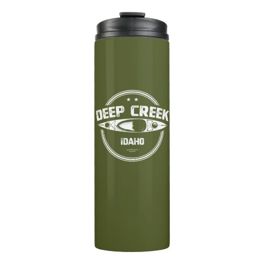 Tiefer Creek Wild und Landschaftlicher Fluss Idaho Thermosbecher (Vorderseite)