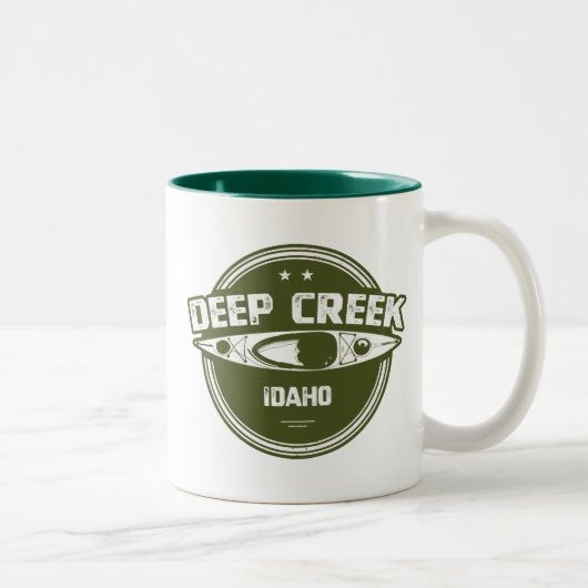 Tiefer Creek Wild und Landschaftlicher Fluss Idaho Zweifarbige Tasse (Rechts)