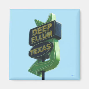 TIEFER ELLUM TEXAS Zeichenmagnet Magnet