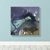 Tiefer grüner Wald an Land Leinwanddruck (Insitu (Holzboden))