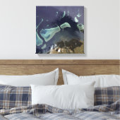 Tiefer grüner Wald an Land Leinwanddruck (Insitu (Schlafzimmer))