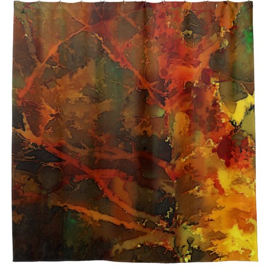 Tiefer Herbst reichlich Abstrakter Fall Duschvorhang (Vorderseite)