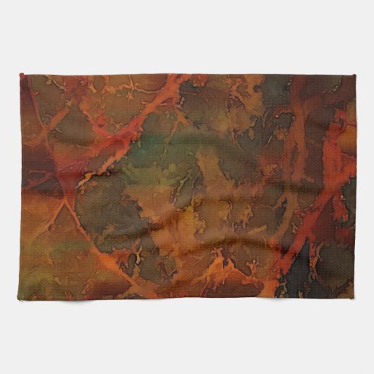 Tiefer Herbst reichlich Abstrakter Fall Geschirrtuch (Horizontal)