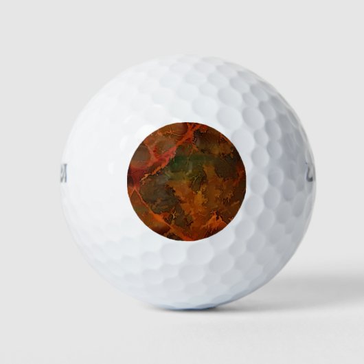 Tiefer Herbst reichlich Abstrakter Fall Golfball (Vorderseite)