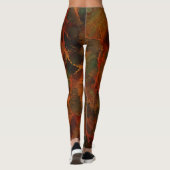 Tiefer Herbst reichlich Abstrakter Fall Leggings (Rückseite)