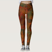 Tiefer Herbst reichlich Abstrakter Fall Leggings (Vorderseite)