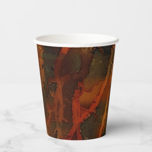 Tiefer Herbst reichlich Abstrakter Fall Pappbecher (Rückseite)