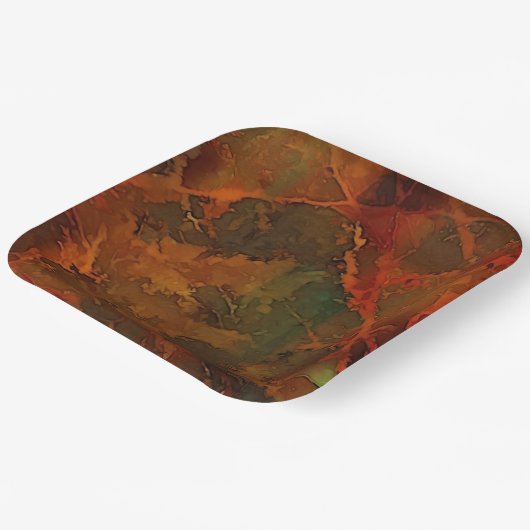 Tiefer Herbst reichlich Abstrakter Fall Pappteller (Gewinkelt)