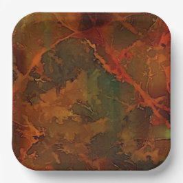 Tiefer Herbst reichlich Abstrakter Fall Pappteller