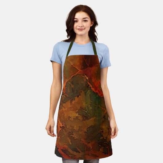 Tiefer Herbst reichlich Abstrakter Fall Schürze (Getragen)