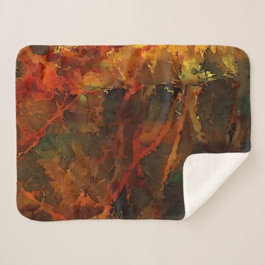 Tiefer Herbst reichlich Abstrakter Fall Sherpadecke (Vorderseite (Horizontal))