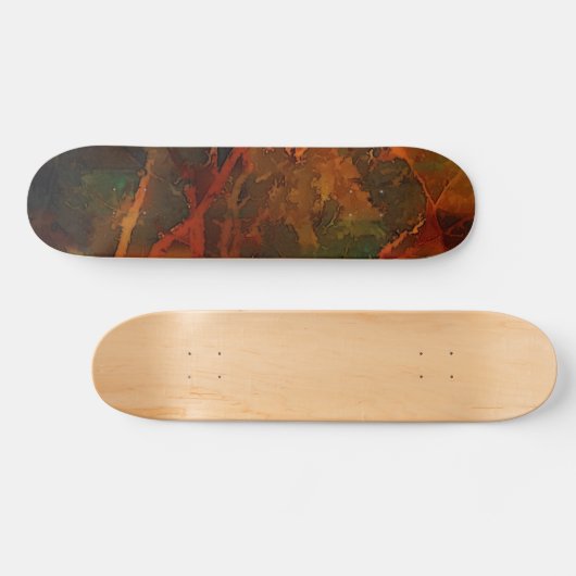 Tiefer Herbst reichlich Abstrakter Fall Skateboard (Horizontal)
