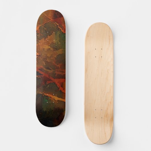 Tiefer Herbst reichlich Abstrakter Fall Skateboard (Vorderseite)
