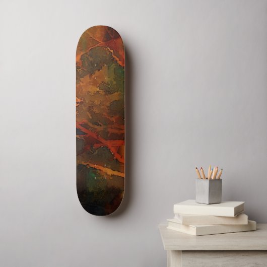 Tiefer Herbst reichlich Abstrakter Fall Skateboard (Wandkunst)