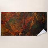 Tiefer Herbst reichlich Abstrakter Fall Strandtuch (Vorderseite)