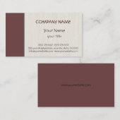 Tiefer Kaffee beruflich elegant und modern Visitenkarte (Vorne/Hinten)