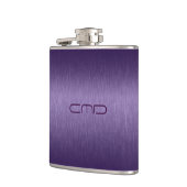 Tiefer Lila metallischer Aluminiumbelag Flachmann (Links)