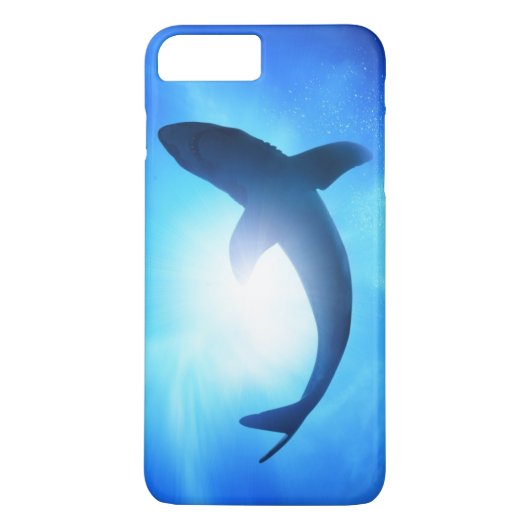 Tiefer Ozean-Haifisch-Silhouette Case-Mate iPhone Hülle (Rückseite)