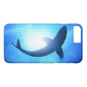 Tiefer Ozean-Haifisch-Silhouette Case-Mate iPhone Hülle (Rückseite (Horizontal))