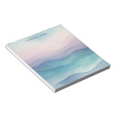 Tiefer Ozean Wasserfarbe Blau Schichten Ombre Notizblock (angewinkelt)