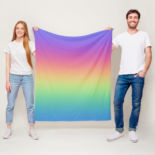 Tiefer Regenbogen-Gradient Fleecedecke (Beispiel)