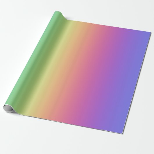 Tiefer Regenbogen-Gradient Geschenkpapier (Ungerollt)