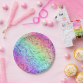 tiefer Regenbogenkristall: Pappteller (Party)