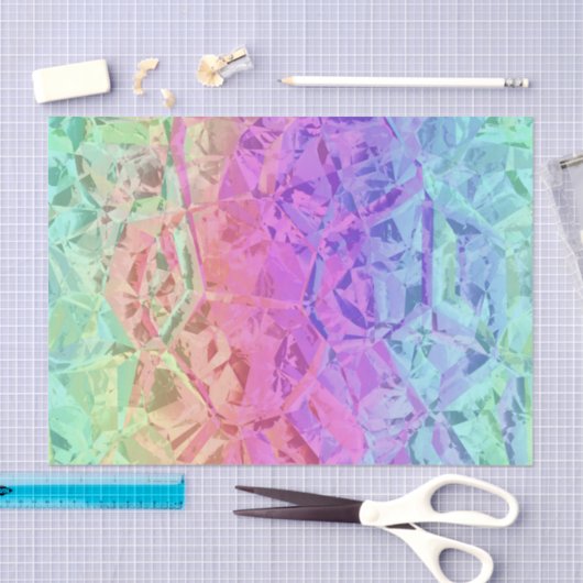 tiefer Regenbogenkristall: Seidenpapier (Handwerk)