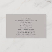 tiefer Sand | massiv beigefarben Visitenkarte (Rückseite)