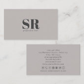 tiefer Sand | massiv beigefarben Visitenkarte (Vorne/Hinten)