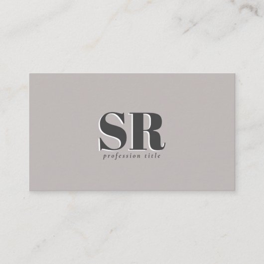 tiefer Sand | massiv beigefarben Visitenkarte (Vorderseite)