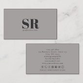 tiefer Sand | massiv beigefarben Visitenkarte (Vorne/Hinten)