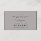 tiefer Sand | massiv beigefarben Visitenkarte (Rückseite)