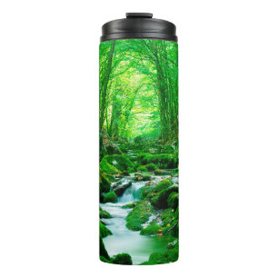 Tiefer Sommerwald, Hinterland, tief, Tiefe, Fluss, Thermosbecher