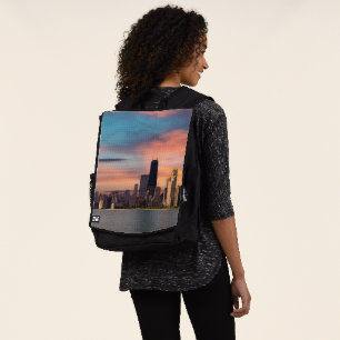 Tiefer Sonnenuntergang Chicago Rucksack