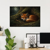 Tiefer Waldeschlaf | Red Fox Art | Poster (Heimbüro)