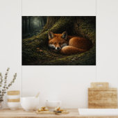 Tiefer Waldeschlaf | Red Fox Art | Poster (Küche)