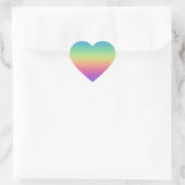 Tiefere Rainbow Gradient Heart Stickers (Tasche)