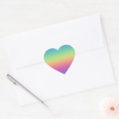 Tiefere Rainbow Gradient Heart Stickers (Umschlag)