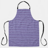 Tiefes Amethyst Glitter Style Horizontale Streifen Schürze (Vorderseite)