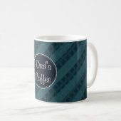 Tiefes Aqua-Marine-Blau-attraktives nobles Muster Kaffeetasse (VorderseiteRechts)
