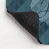 Tiefes Aqua-Marine-Blau attraktives u. nobles Mousepad (Ecke)