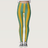 Tiefes aquamarines und würziges leggings (Vorderseite)