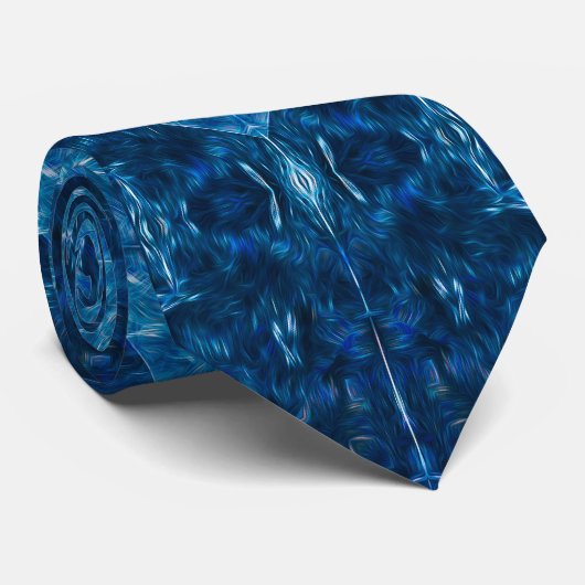 Tiefes Azur Spiegelung Krawatte (Gerollt)