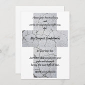 tiefes Beileid flatter Grußkarte (Vorne/Hinten)