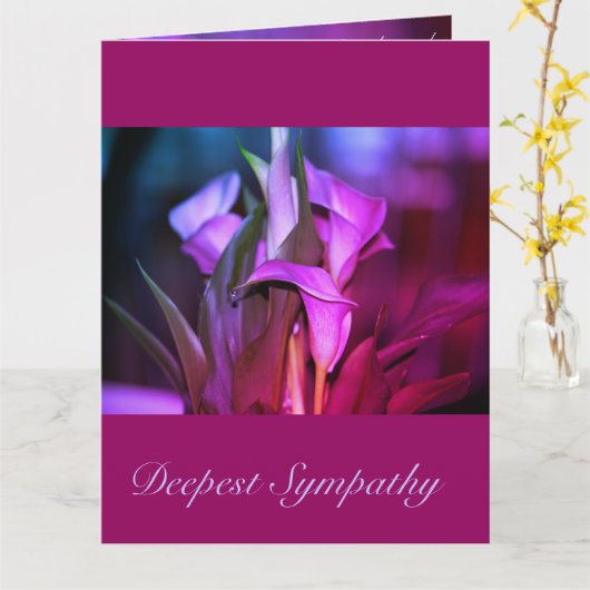 tiefes Beileid Karte (Gelbe Blume)