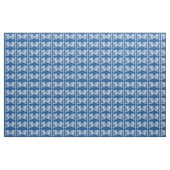 Tiefes Blau mit Drachen und Bambus Stoff (Yard (91,4 cm))